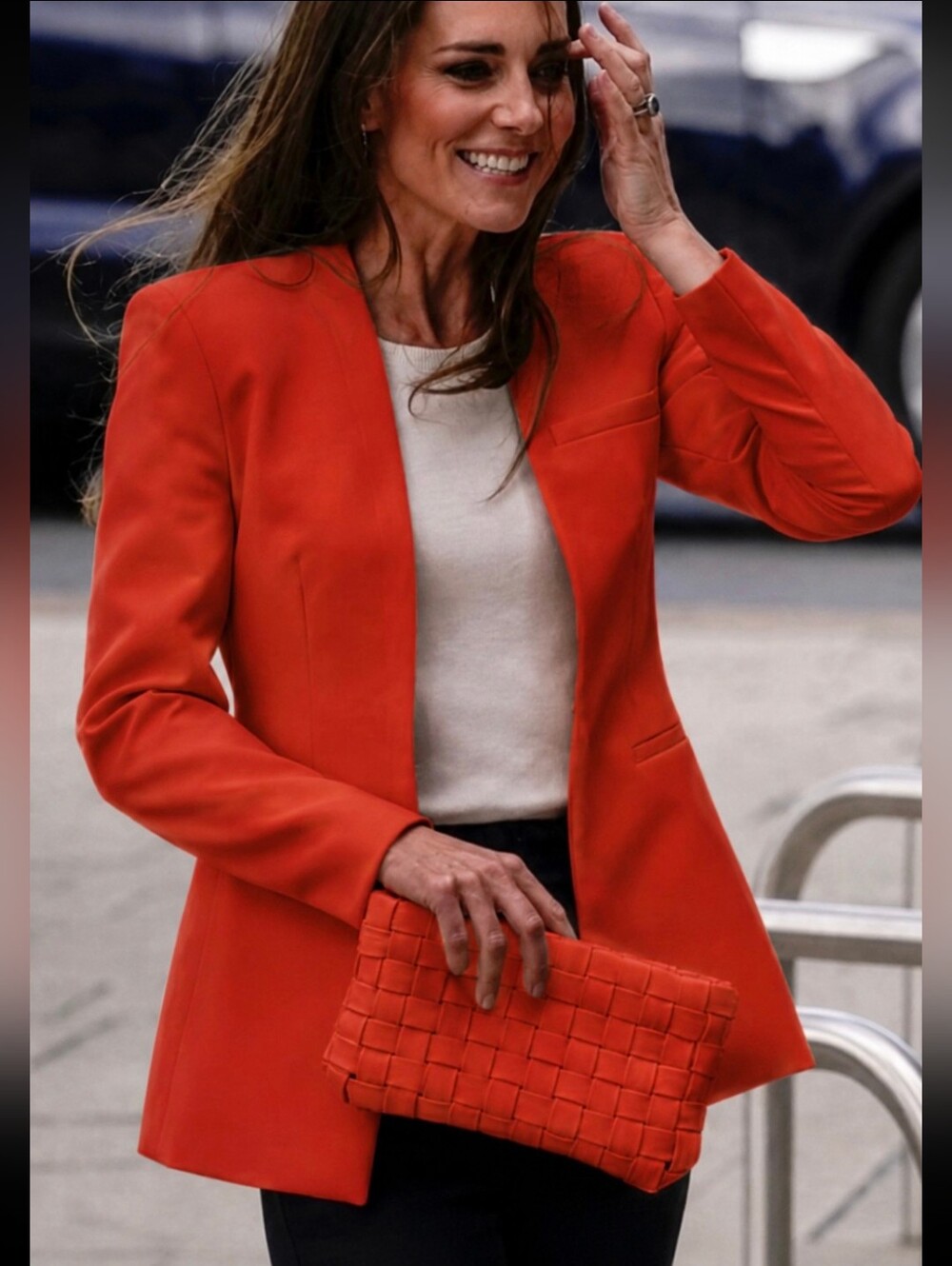 Zara Lapless Red Blazer Size M